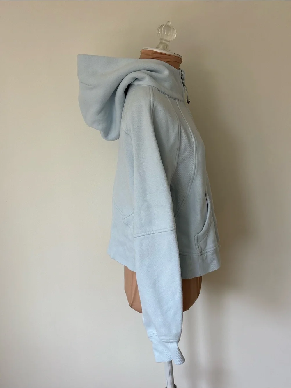 Lululemon Scuba Oversized Full Zip Powder Blue Hoodie Sweatshirt EUC Size XS/S